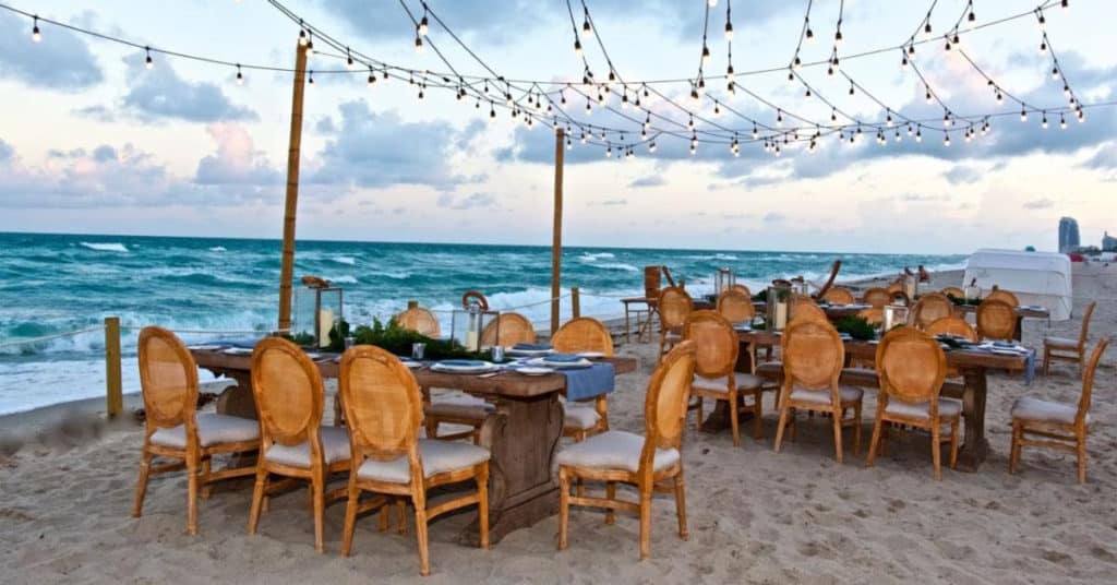 table setting by the atlantic